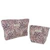 Jacquard Embroidery Floral Makeup Bag for Women, High Aesthetic Large Capacity Cosmetic Pouch, Travel Storage Handbag Clutch