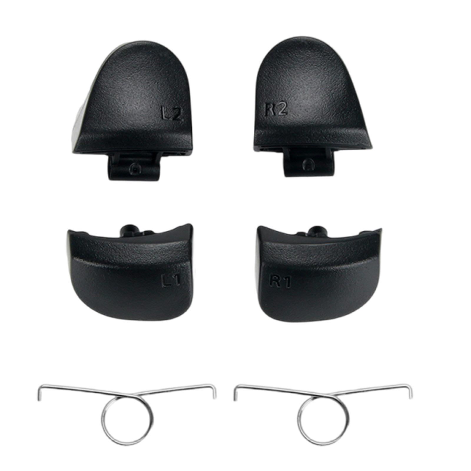 

4Pcs L1 R1 L2 R2 Trigger Button Set Black & 2pcs Springs Replacement for Playstation 5 PS5 V3 Game Controller Repair
