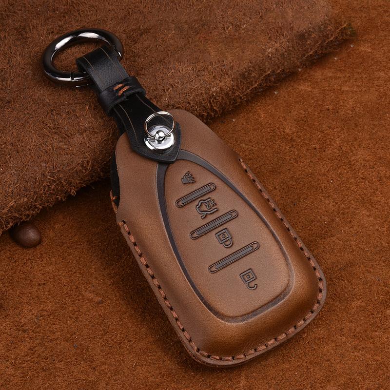 Leather Car Key Cover Case For Chevrolet Cruze Malibu Xl Trax Equinox 2 3 4 5 Button Remote Key Shell