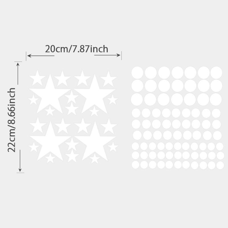 Glow In The Dark Moon And Star Wall Stickers For Kids Bedroom Living Room Decor Luminous Wall Decals Children's Room Wall Art Night Sky Stickers