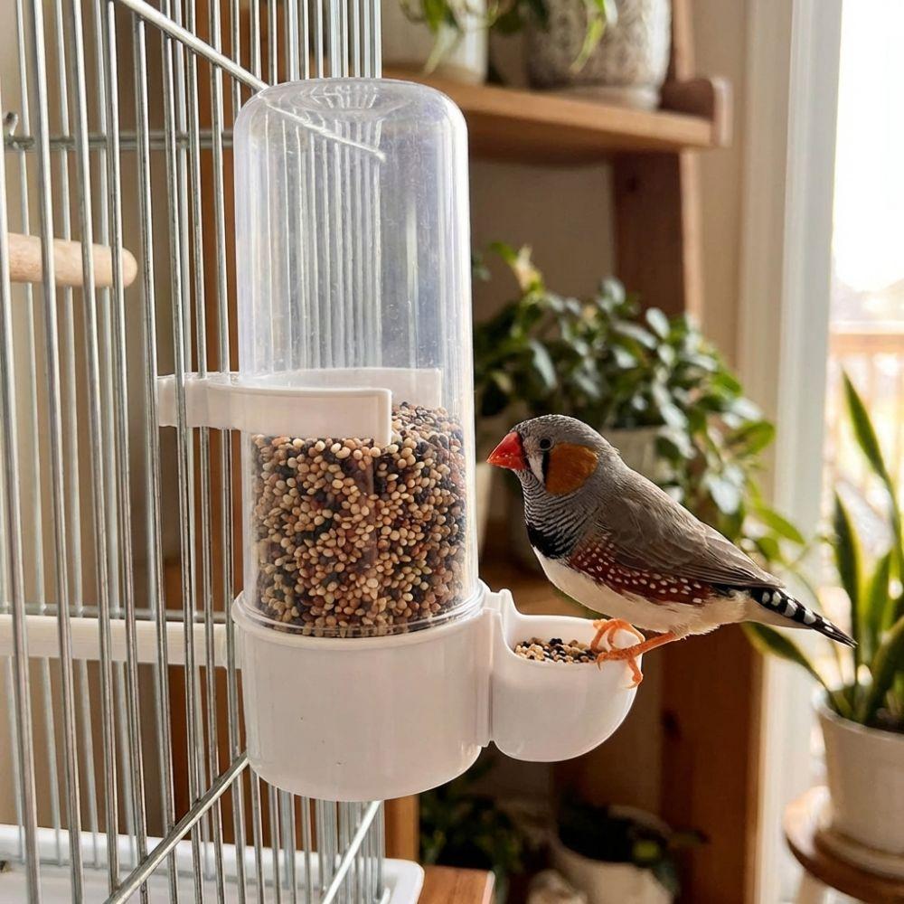 Plastic Bird Water Dispenser Leak-Proof Parrot Drinking Bottle Bird Food Container  Travel
