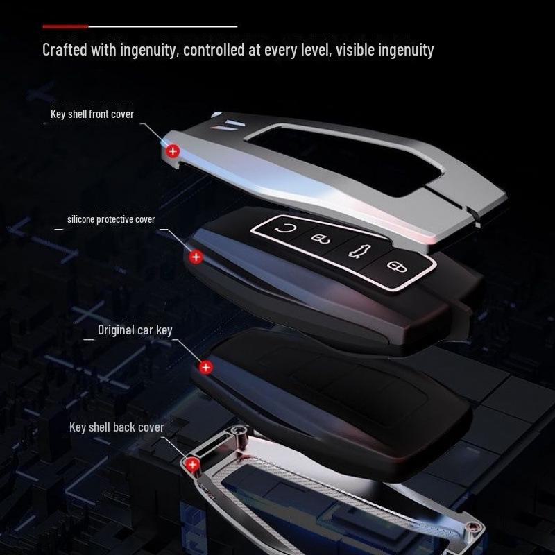 Geely Key Cover for Binyue, Borui, Binrui, Dihao GL, Xingrui, GS, Vision X6, Xingyue L – Car Key Bag Shell.