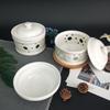 Hollowed-out Design Ceramic Stew Bowl  Heat Preservation Stew Bowl Candle Heater