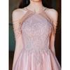 Pink Tassel Evening Dress Women's 1011 New Summer Host Celebrity Style Light Luxury Toasting Dress Engagement Dress Skirt