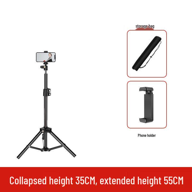 Multi-Functional Mobile Phone Tripod with Ring Light for Live Broadcasting and Selfies