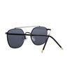 Alloaiweeo [Alo] Al2904A 0909M Double-Bridge Square Black Metal Sunglasses
