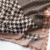 Houndstooth Large Scarf, Shawl, Women’s Headscarf, Herringbone Silk Scarf, Accessory, Scarf