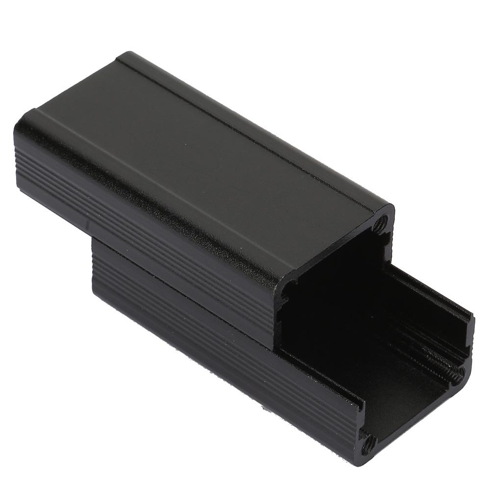 Aluminum Enclosure PCB Instrument Shell Electronic Cooling Box Black 25*25*50mm