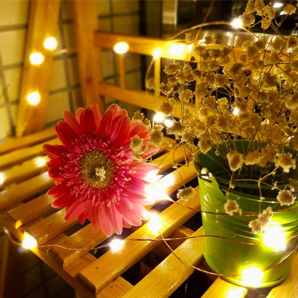 5M/16.4ft 50 LEDs Fairy Lights Copper Wire Lamp Christmas String Light 8 Lighting Modes with Remote Control 3 * AA Cell Powered for Wedding Party