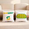 S-Subway Cushion Cover Home & Car Multi-Scene Pillow Cover - Reversible, Soft & Durable for Daily Use