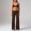 Chen Shijie loose straight-leg pants sports suit women's yoga bra gathers to show chest and moisturizes yoga suit fitness suit