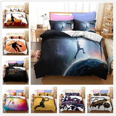 Juego de funda nórdica con póster de atleta de baloncesto, juego de ropa de cama tamaño king, queen, doble, matrimonial, twin y individual