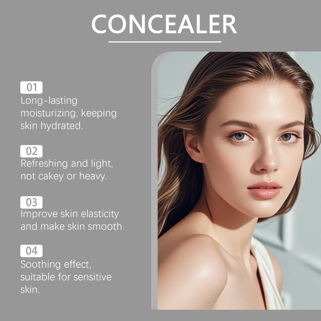 This Waterproof Moisturizing Concealer Is Light, Moisturizing, Brightening, Nourishing. It Is Suitable For Both Oily And Dry Skin.