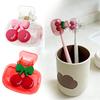 Cute Cherry Design Toothbrush Holder Cherry Pattern Protects Toothbrush Head Features Dual Holes for Drainage Bathroom Gadget
