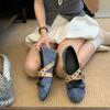 Inner Height Increasing 3CM Cross Belt Buckle Ballet Shoes Women's Flat 2025 Mary Jane Shoes Bow Single Shoes Women's