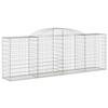 VidaXL Paniers à gabions arqués 10 pcs 300x50x100/120 cm fer galvanisé, gabion, cage de gabion, panier de mur de gabion, mur 3146709