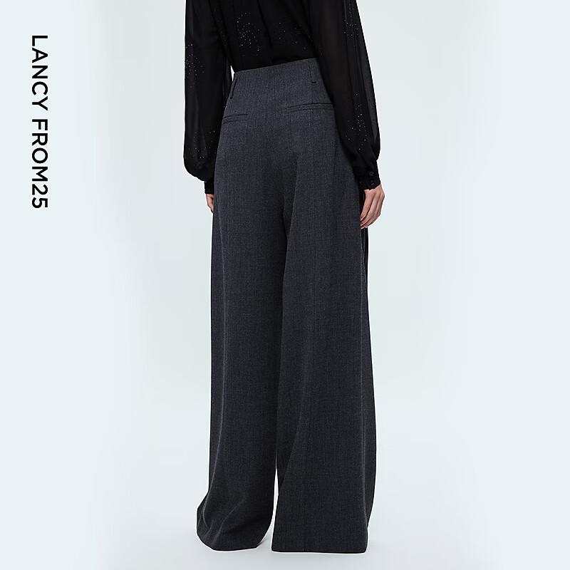 LANGZI Versatile Commuter High-Waist Wide-Leg Suit Pants