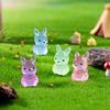 50Pc/Set Mini Luminous Kangaroo Ornaments Cute Resin Figurines Micro Landscape Decoration Desktop Ornament Diy Car Ornament