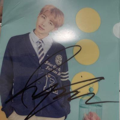 [NAUDOTAS] BTS Happy Ever After autografuotas skaidrus aplankas