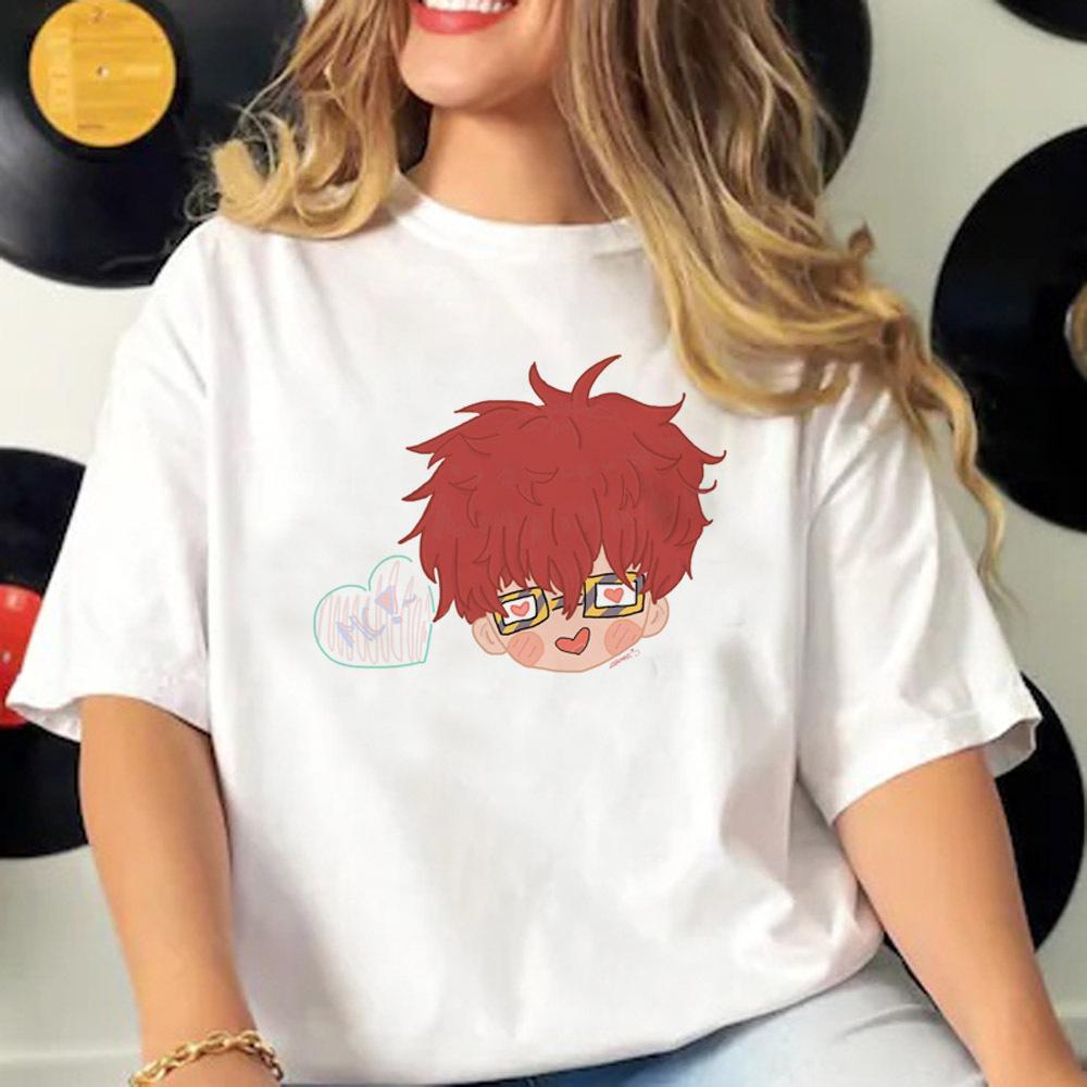 Mystic Messenger top Women harajuku t shirt girl comic graphic anime clothes S