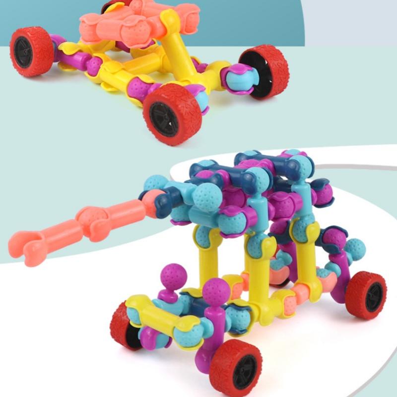 Versatile Structure Puzzle Set Toys Assembled Skeleton Building Blocks DIY Kids Multifunctional Multi-style Building Blocks Toys