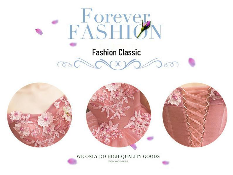 Colored Yarn Student Art Puffy Skirt 2025: New Style Host Evening & Performance Dress for Women