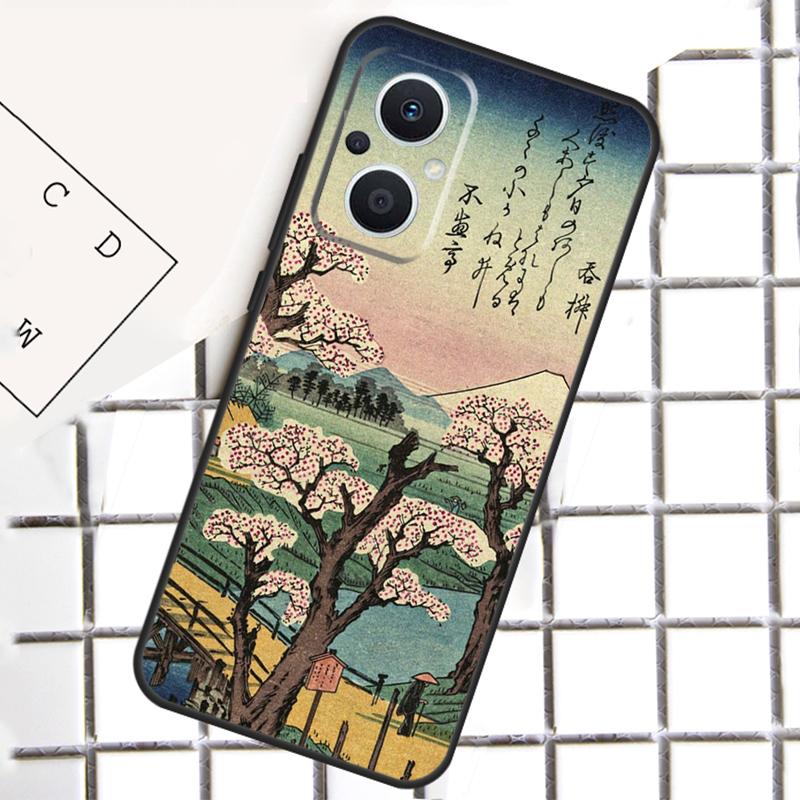 Japanese Style Art Phone Case For OPPO Reno 8T 7 8 Lite 14F 14 13 12 11 F 10 Pro OPPO Find X8 X6 X5 X9 Pro Cover