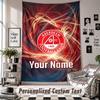Custom Tapestry Wall Hanging, Aberdeen FC Personalized Name Text Home Wall Decor
