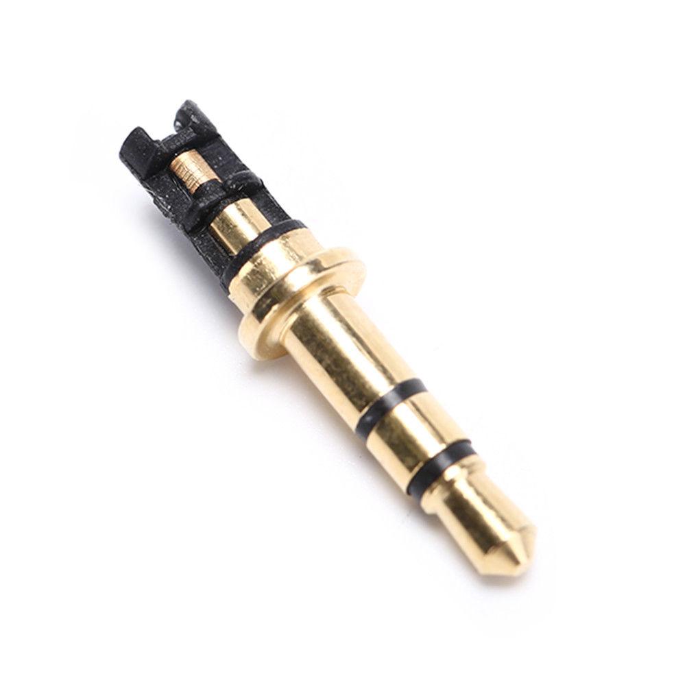 Male 90 Right Angle Degree L-shaped Stereo Headphone Plug Repair Earphones Jack Audio Soldering 3/4 Pole 3.5mm