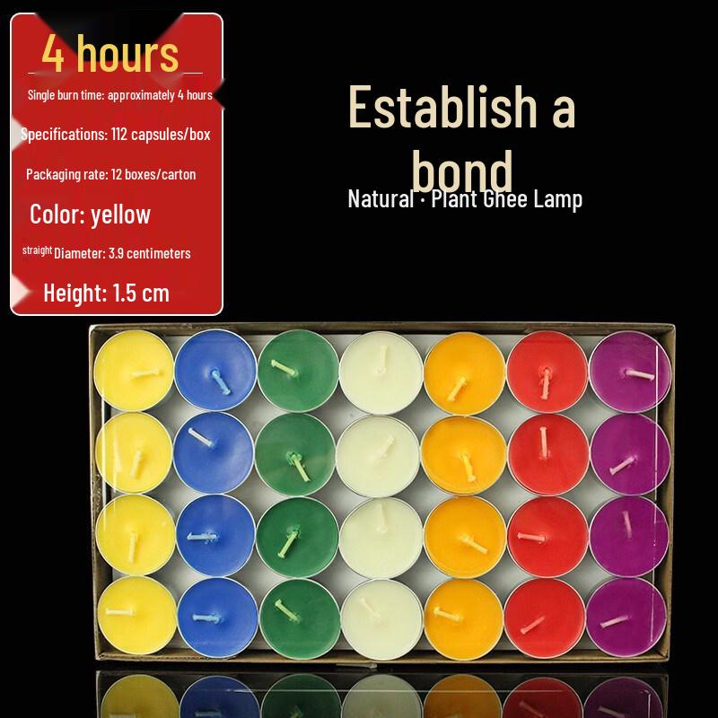 LIEI 4-Hour 100-Pack Lotus Butter Lamps