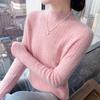 Half-High Collar Cashmere Slim Fit Knit Pullover Sweater for Fall/Winter