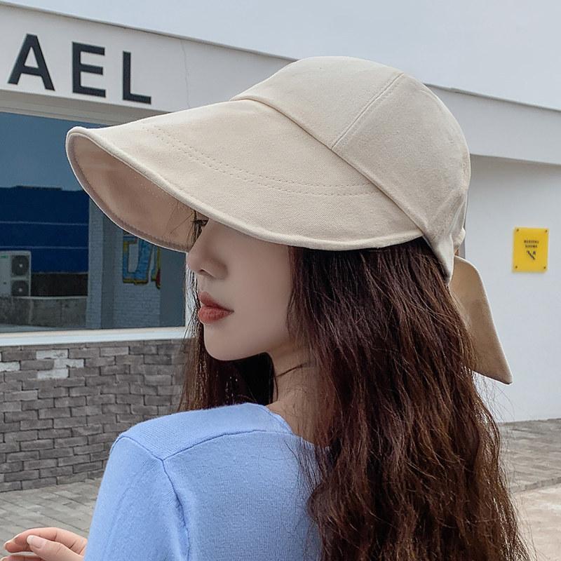 Sun Hat Women'S Summer Sun Protection Uv Protection Empty Top Sun Hat Tide Face Cover Spring And Autumn Big Brim Cap