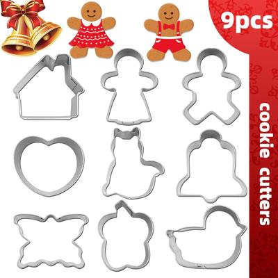 9 Stück Polymer Clay Ausstecher, Starterpaket DIY handgefertigter Edelstahl, Schneidemodell, Formenausstecher