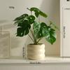 Decorative Artificial Potted Plant Small Size, Nordic Style Faux Green Bonsai for Indoor Desk Decor