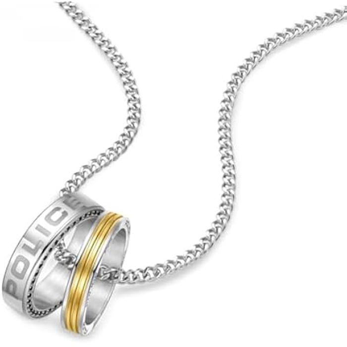 Collier - POLICE - Duo or - Acier inoxydable doré - Design élégant - Pour homme