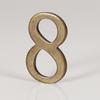 D-Shaped Imitation Gold Metal Address Number Plate