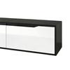 TV Cabinet, High-Gloss TV Cabinet, Color-Coordinated with Black and White, Featuring Color-Changing LED Light, Home