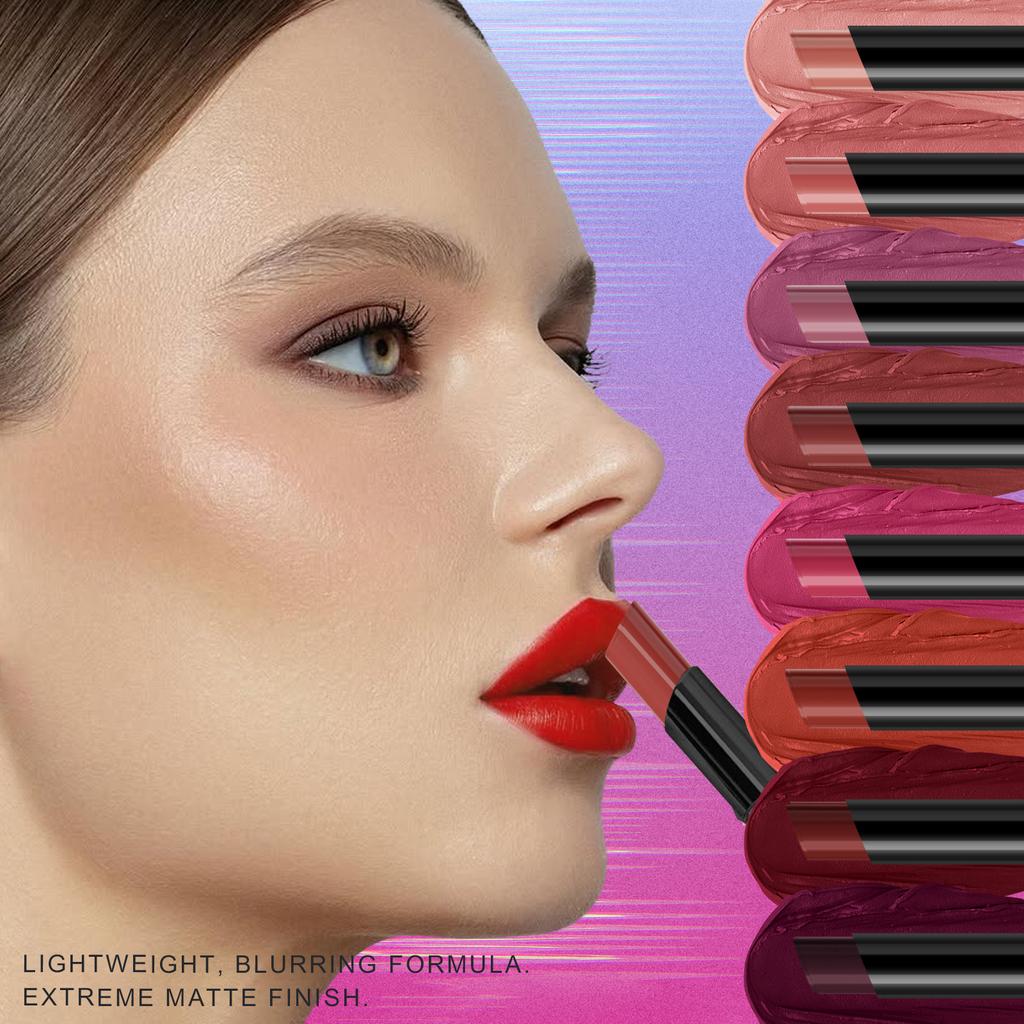 8 Colors Matte Lipstick Pencil Waterproof Long Lasting Non-Stick Cup Lip Stain Tint Beauty Nude Lipstick Pen Makeup Cosmetics