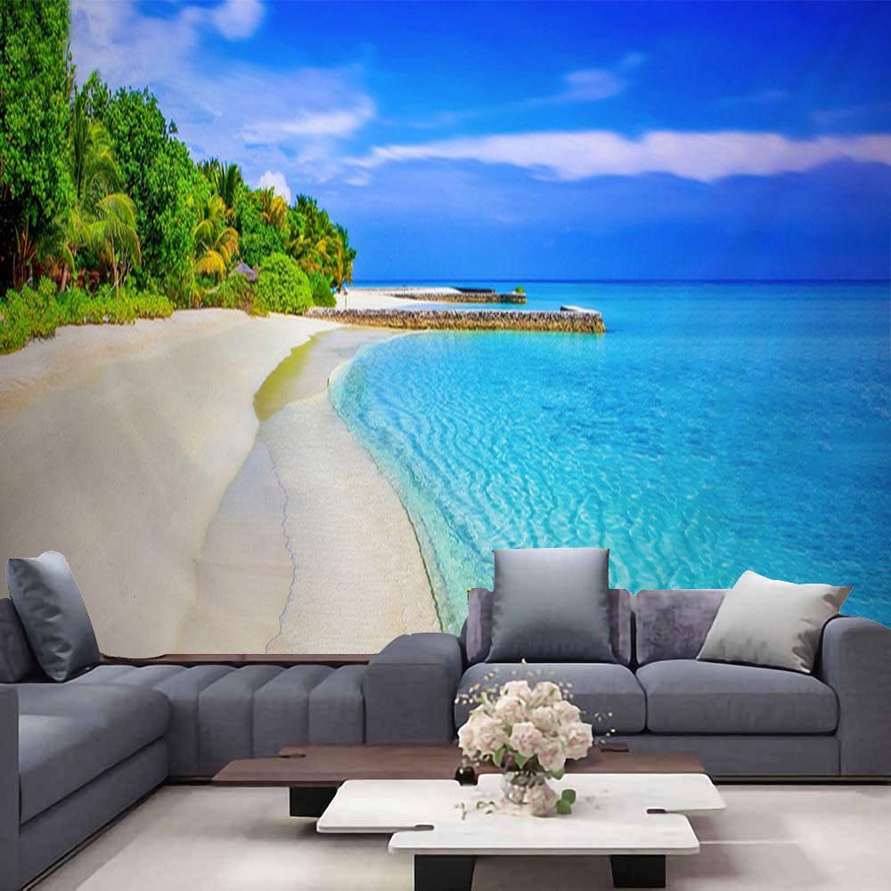 Laeacco Japon Kiraz Çiçeği Goblen Pembe Duvara Monte Fuji Goblen Antik Tapınak Baskı Ev ​​Dekorasyonu