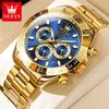 OLEVS Uhren für Herren Original Edelstahl Chronograph Wasserdicht Leuchtend Datum Luxus Automatisch Mechanisch Herrenuhr 6638