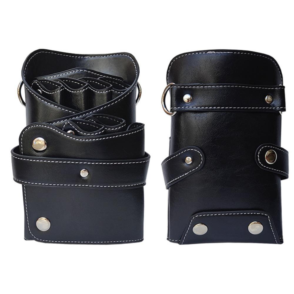 with Waist Shoulder Belt Shears Storage Bags PU Leather Case Bag Holder  Hairdressers