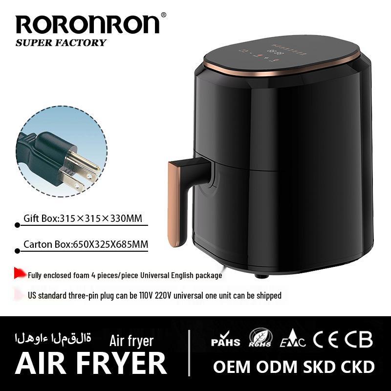 Dual Voltage Air Fryer with Visible Window & Touch Controls