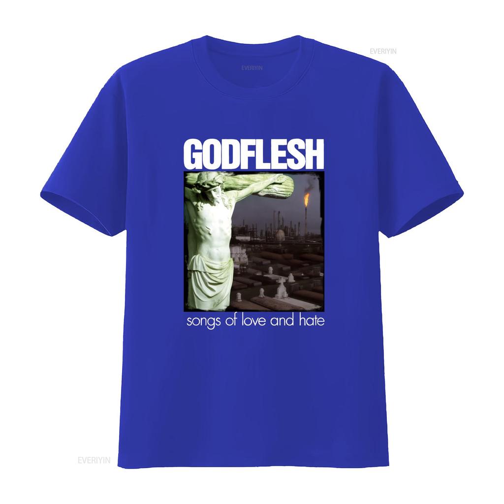Godflesh Songs Of Love and Hate Print Cotton Black T Shirt Available In Full Sizes S 4XL Vintage Washed Graphic Stylish