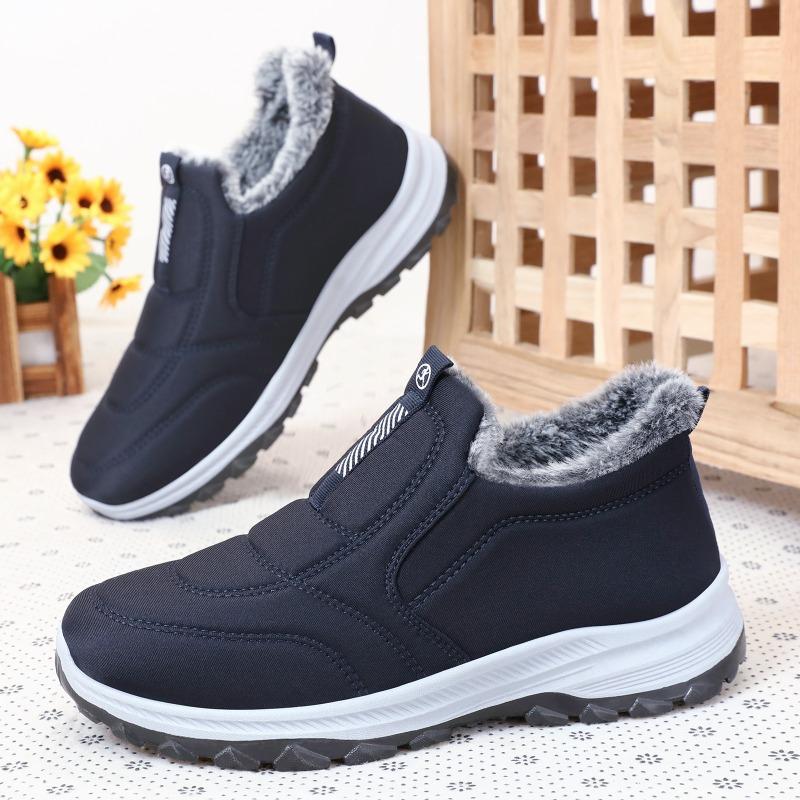 Cotton shoes Winter women's shoes Fleece thickened cotton boots One-pedal shoes Large size short boots Couple shoes