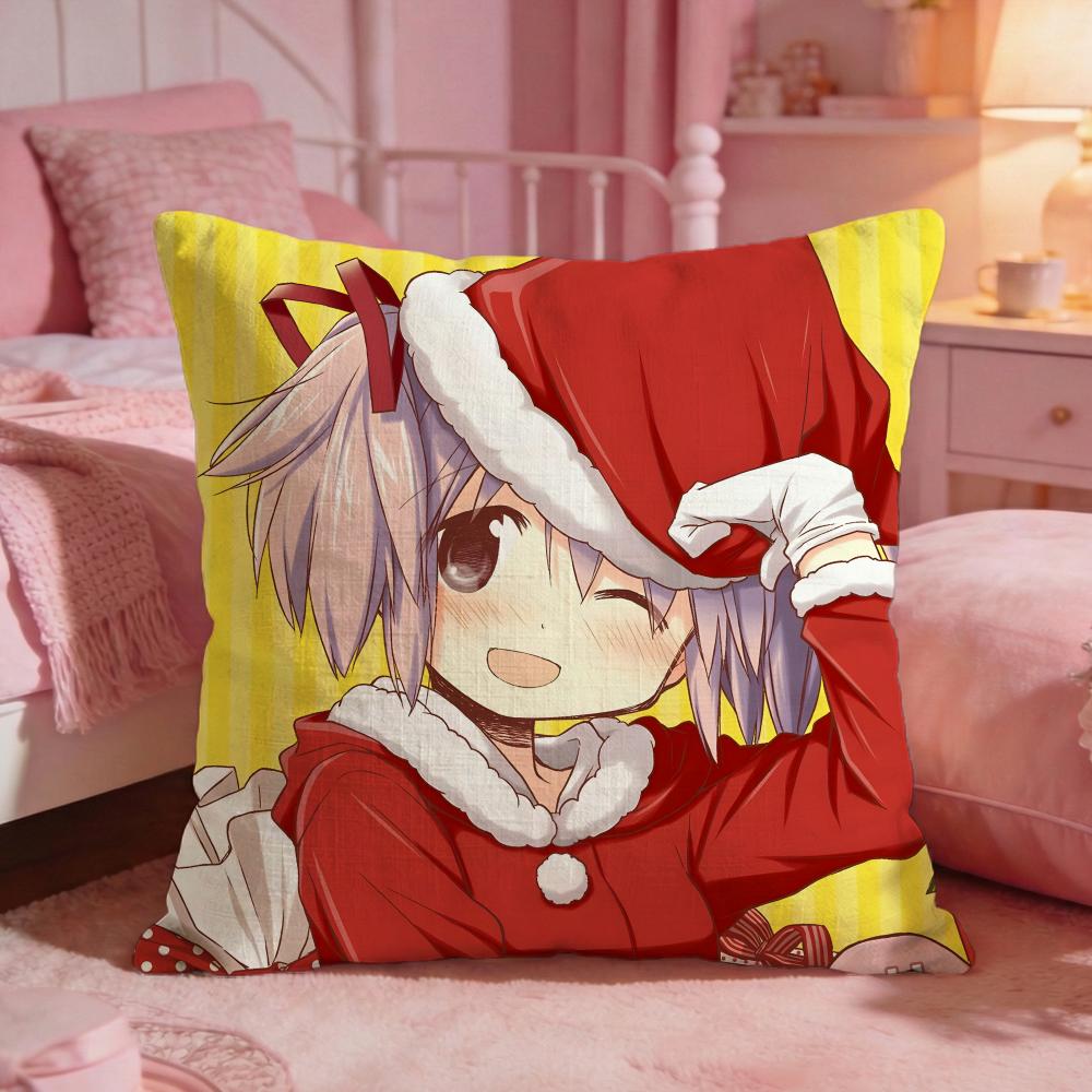 PPuella Magi Madoka MMagicas Cushion Cover Premium Comfort Reversible Pillow Cove -Two In One Design For Any Room & Car Interior