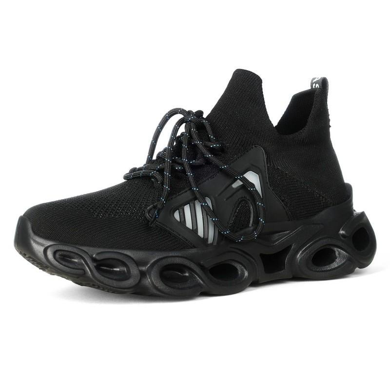 Niche casual sports shoes youth breathable spring, summer and autumn flying woven shoes mesh breathable shoes 39