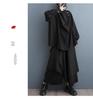 Dark Style Ruffle Neck Long Sleeve Casual Shirt