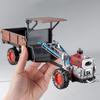 1/24 Agricultural Walking Tractor Toy Model Sound Light Alloy Diecast Retro Variable Engineering Vehicles Collection Gifts
