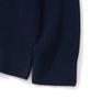 KNITTED Cotton Henley Neck Waffle Knit Navy