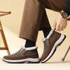 Men's Winter Fleece Lined Slip-On Fabric Shoes, Soft Sole Cold Resistant Casual Outdoor Shoes for Elderly Dads